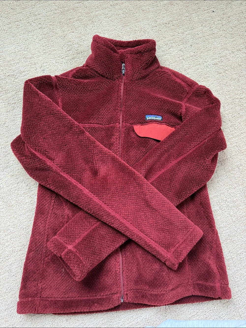 Patagonia Women’s Burgundy Zip-Front Fleece Pullover - Picture 1 of 6